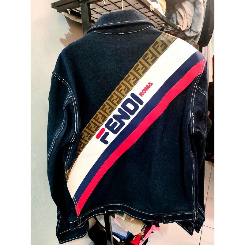 JAKET JEANS FENDI X FILA DENIM