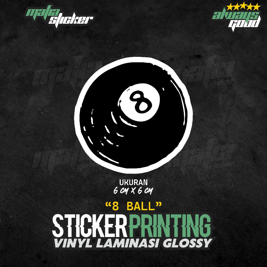 

STICKER/STIKER PRINT CUT 8 BALL