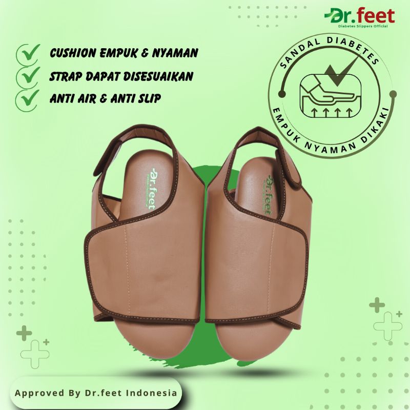 Sandal Diabetes Dr.feet Sandal Diabetes Sandal Kesehatan Kaki Diabetes Empuk Anti Air