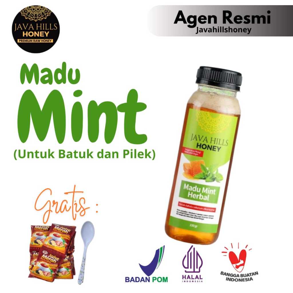 

Madu Mint Java Hills Honey 100% Asli Original ukuran 320gr dan 650gr | Javahills Honey Batuk Pilek Flu Asma Sinus Radang Masuk Angin Obat Herbal Alami Raw Honey Madu Premium