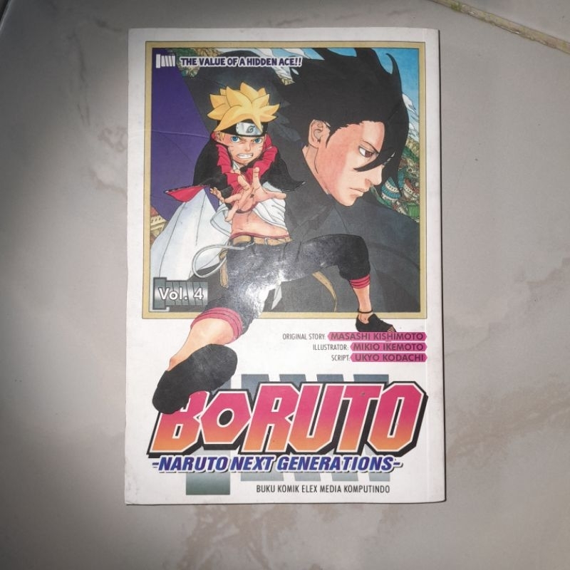 ORIGINAL BEKAS KOMIK BORUTO VOL 4 NARUTO NEXT GENERATIONS - THE VALUE OF A HIDDEN ACE - BUKU KOMIK E