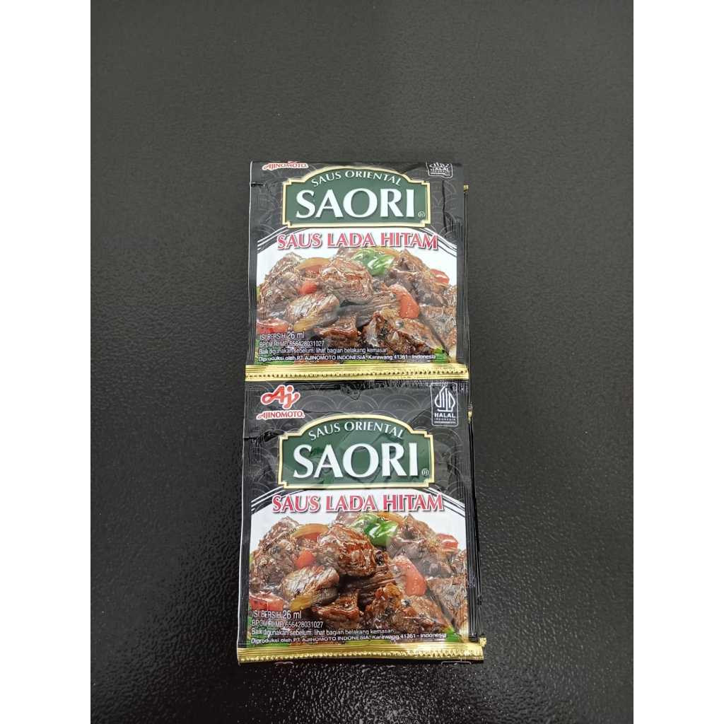 

SAORI Saus Lada Hitam Oriental Blackpepper Sachet 26 ml (10pcs)