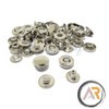 Kancing Cetet Besi 15 mm Warna Nikel Merk Ming Rong 12 Set Untuk jaket, Jeans, Celana, Tas, Dompet