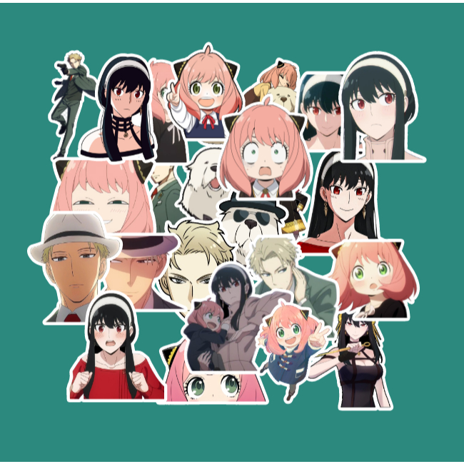 

Stiker Pack SPY X FAMILY Kekinian Keren Aesthetic HP Laptop Tab Notebook (24 pcs)