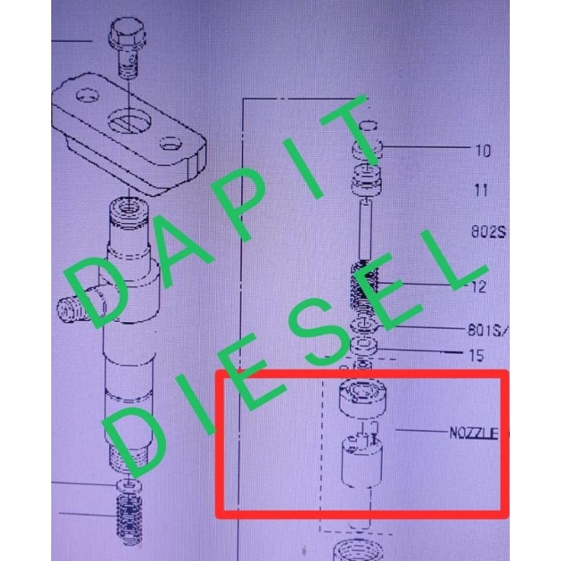 Nozzle Kit Isuzu Elf NKR71 merk ZEXEL ASLI ORIGINAL