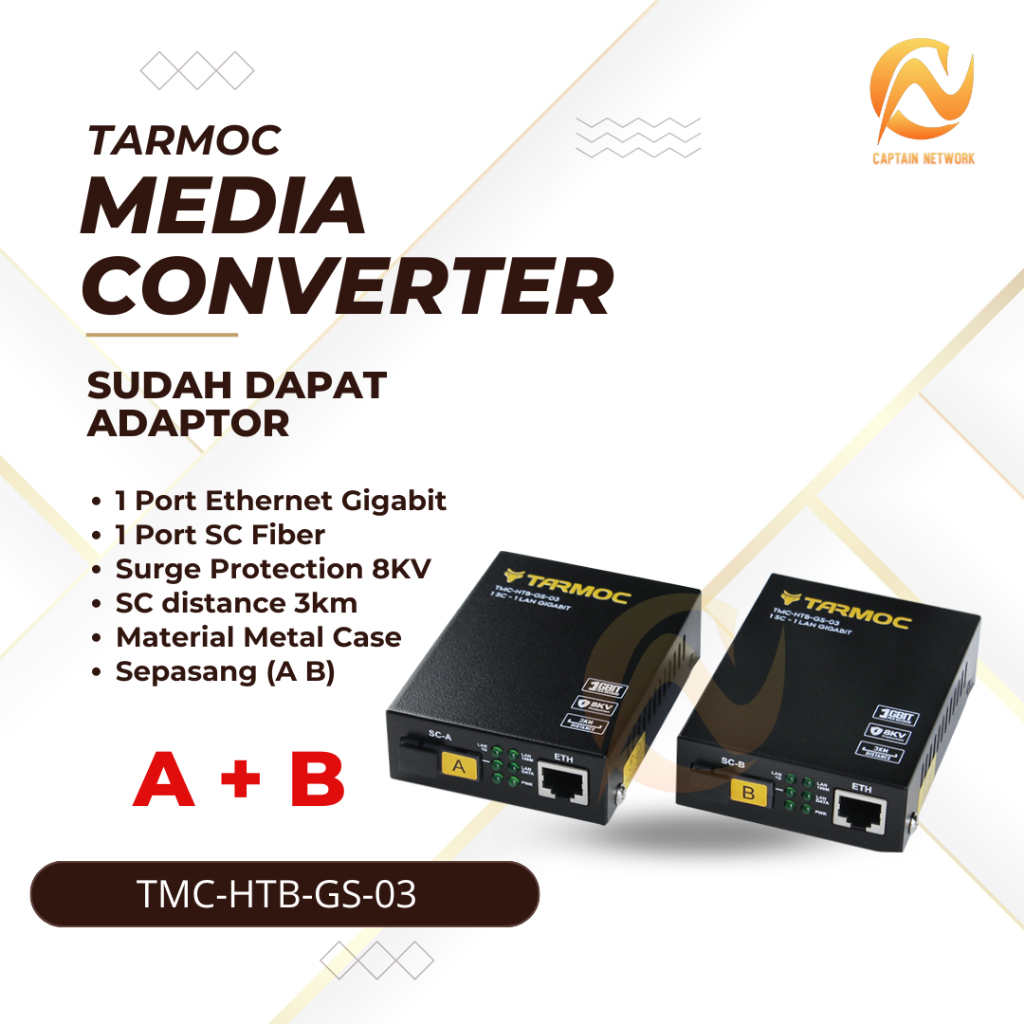 Tarmoc TMC-HTB-GS-03 | Media Converter 1FO 1LAN Gigabit | HTB GS03