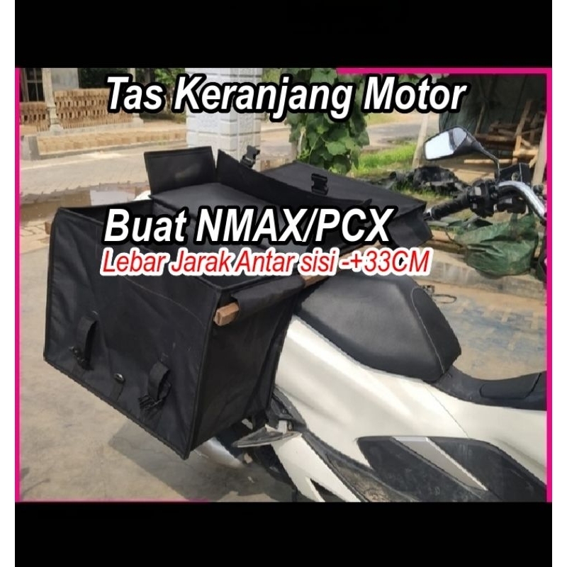 Keranjang Motor NMAX Tas Keranjang Motor NMAX PCX Jok Lebar Tahan Air Tas Kurir Obrok Motor Tas Bron