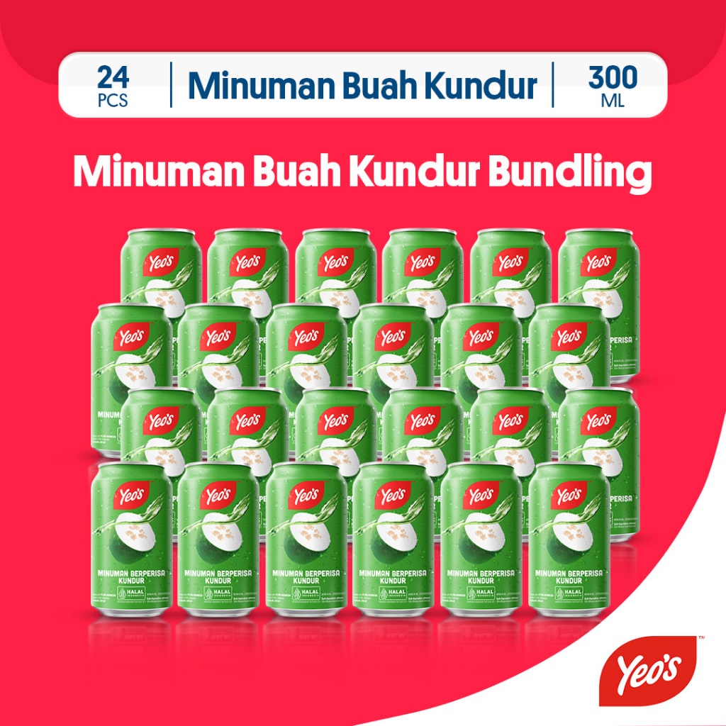 

Yeos Minuman Kaleng Buah Kundur (Grass Jelly Wintermelon) 300ml - 24 Pcs