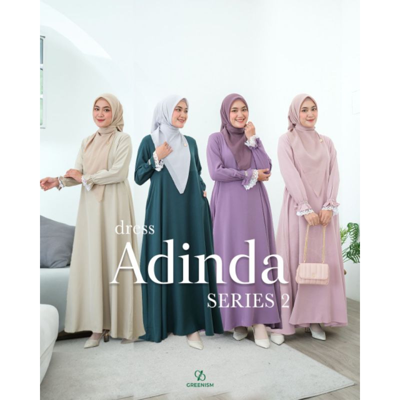 GREENISM ADINDA 02 DRESS - GAMIS POLOS - GAMIS CANTIK