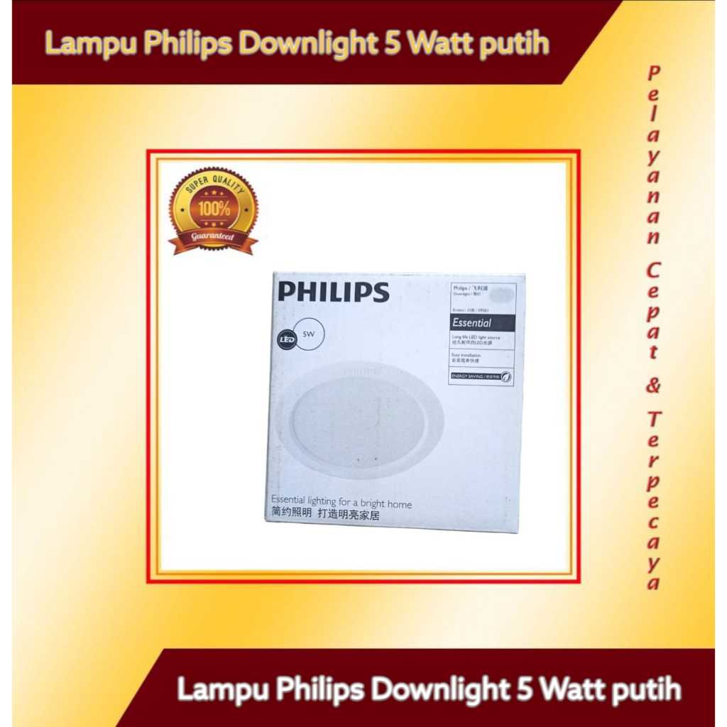 Lampu Philips Downlight 5 watt putih