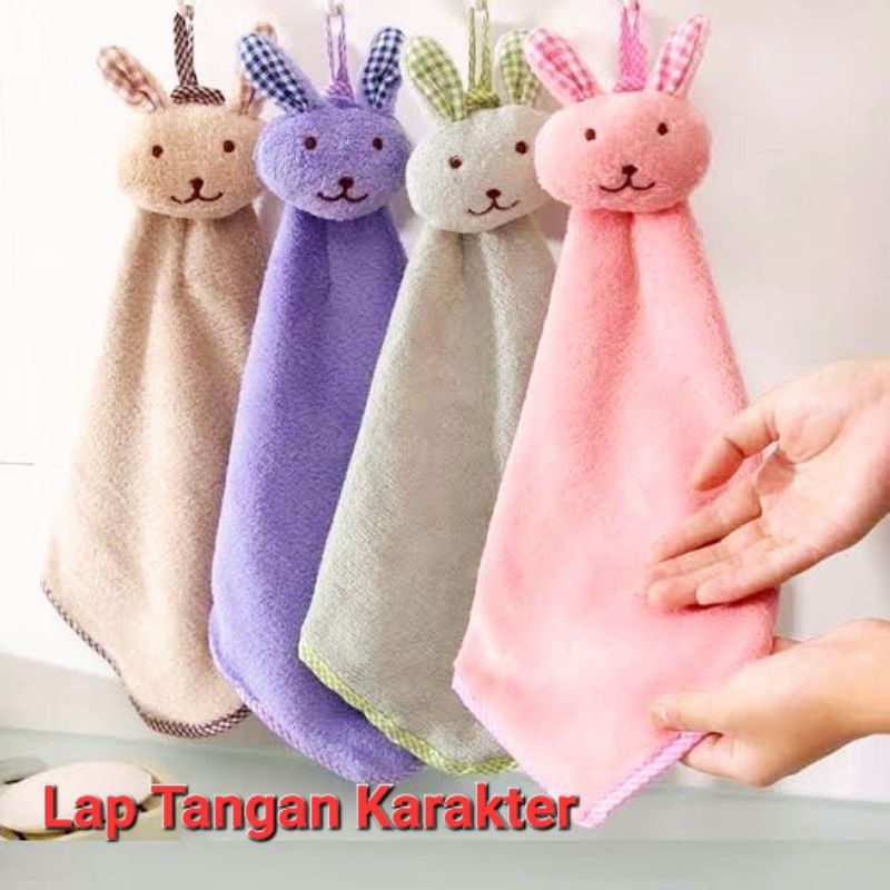 1 Pcs Lap Tangan Handuk Gantung Karakter Lap Tangan Dapur Lucu Karakter