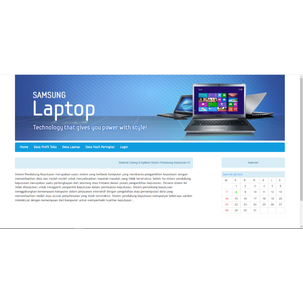 Aplikasi SPK Pemilihan Laptop Berbasis Web (PHP)
