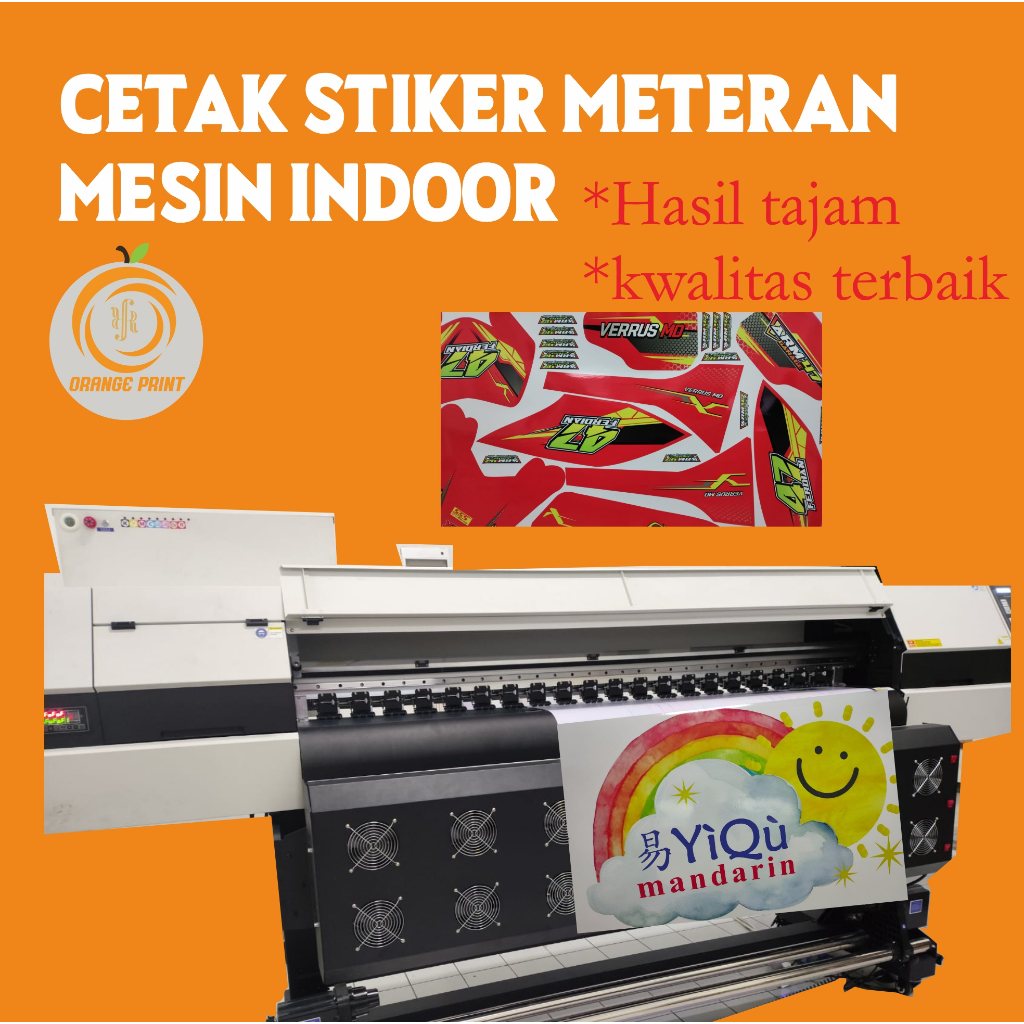 CETAK STIKER VINYL METERAN / CETAK STIKER METERAN INDOOR / CETAK STIKER INDOOR