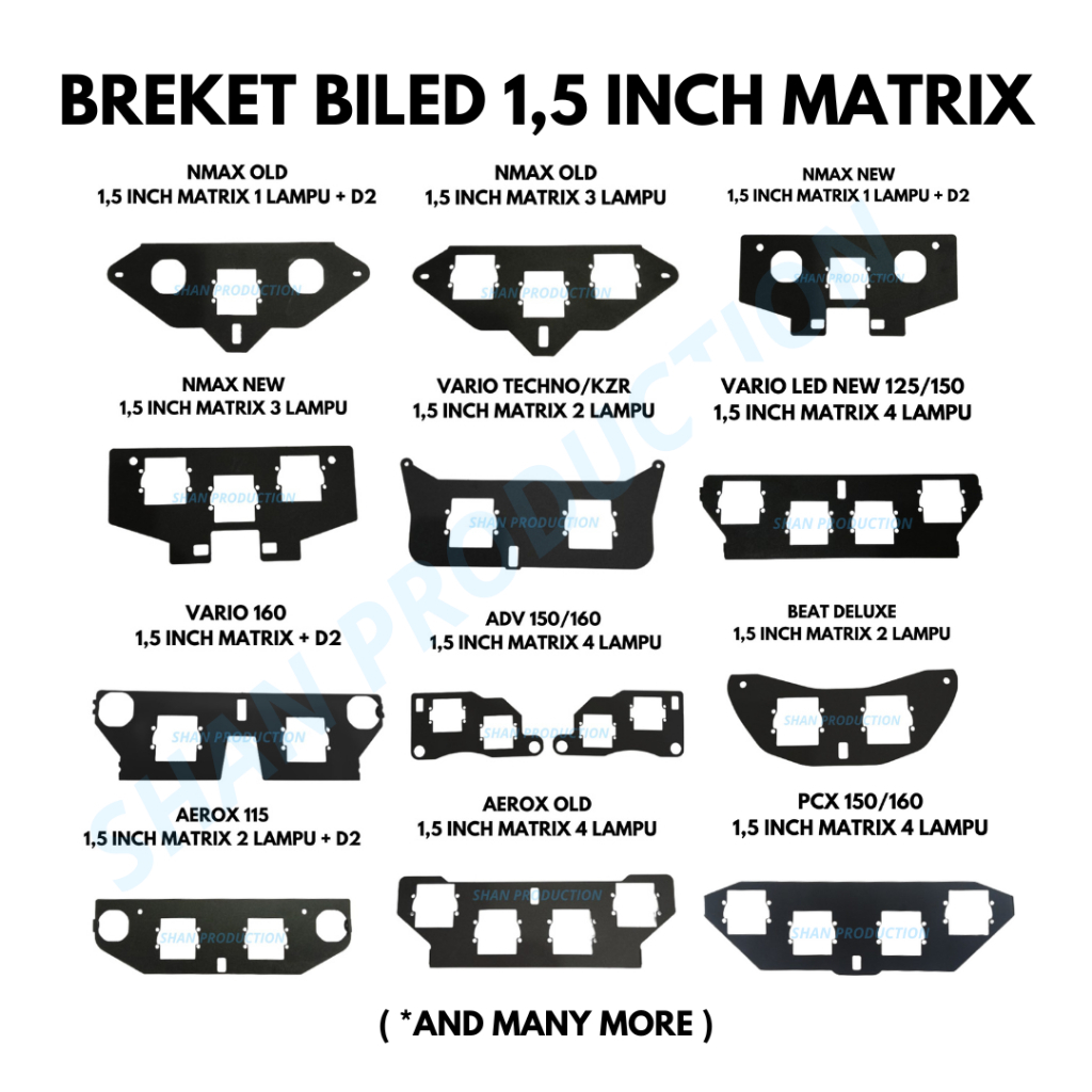 LENGKAP Bracket Biled 1,5 Inch Matrix - Breket Biled Matrix 1,5 Inch All Matic - MATRIX 1,5