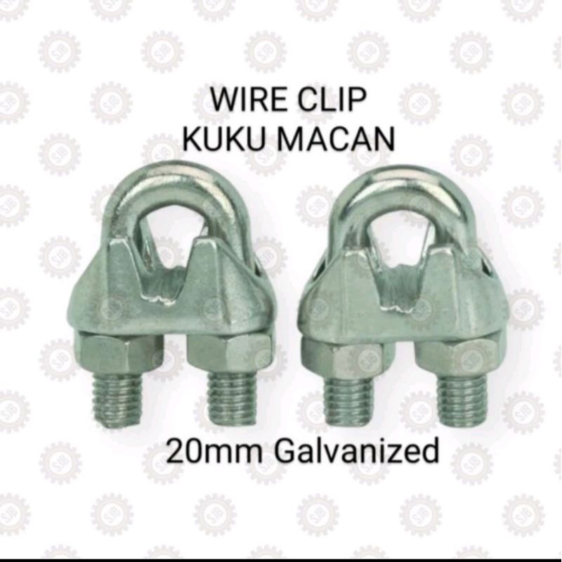 klem seling m20 klem Sling 20mm 3/4 kuku macan wire clip