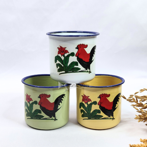 Cangkir seng 7cm / Cangkir jadul motif unik / Cangkir Seng Motif