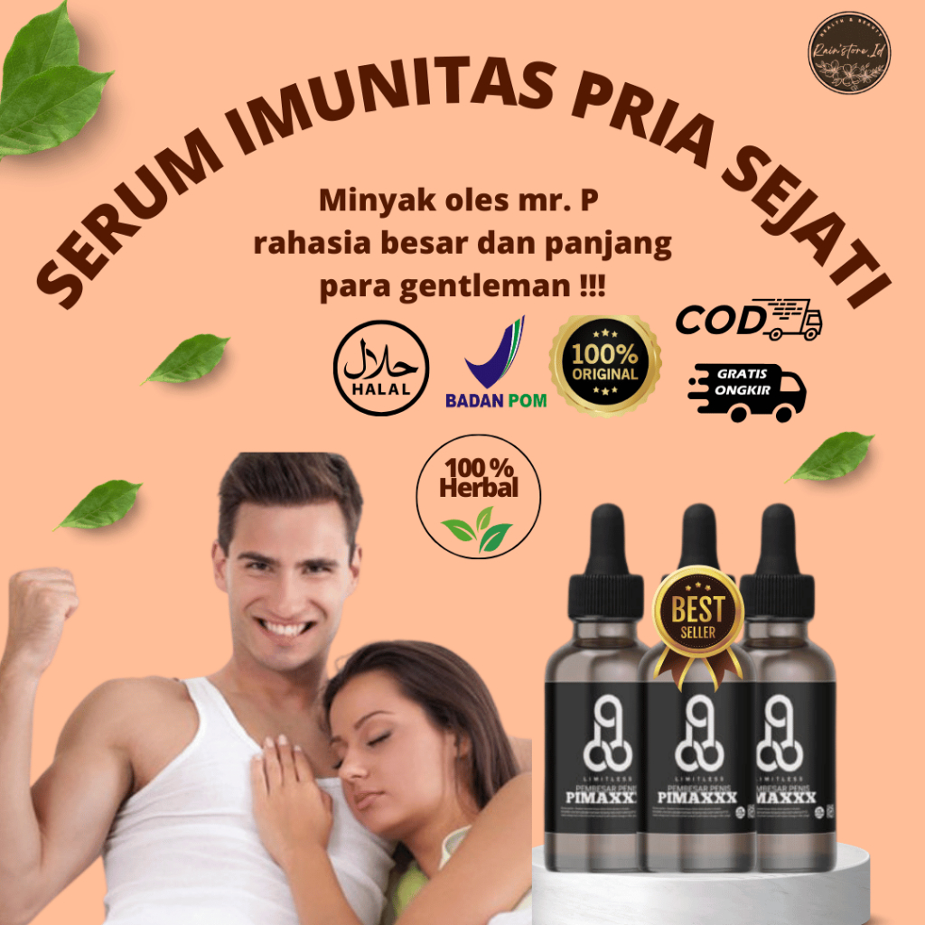 (PRIVASI AMAN) PIMAXXX - Minyak Oles - Serum Pembesar dan Panjang MR.P Ampuh Permanen BPOM HALAL
