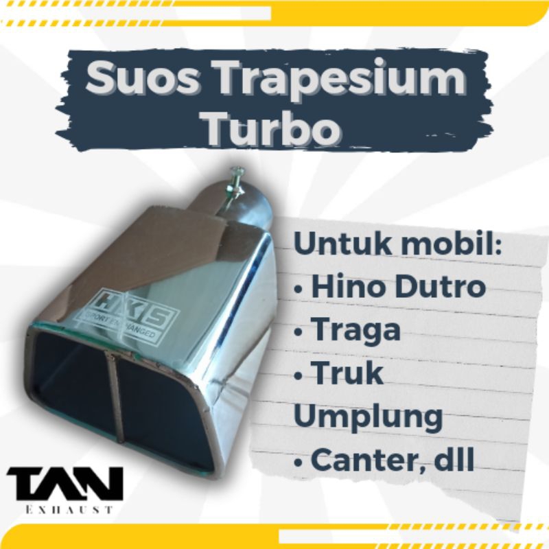 Knalpot Suos Turbo Model Baut || Hino Dutro, Canter, Fuso, Traga, Truk Umplung