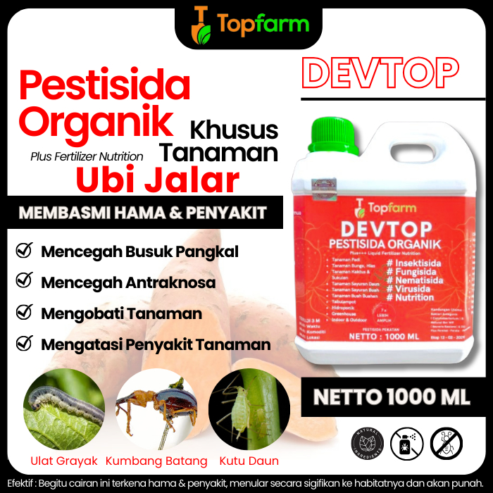 Obat Hama Ubi Jalar Lanas / Obat Pembasmi Hama Ubi Jalar / Obat Hama Daun Ubi Jalar / Obat Ulat Pada