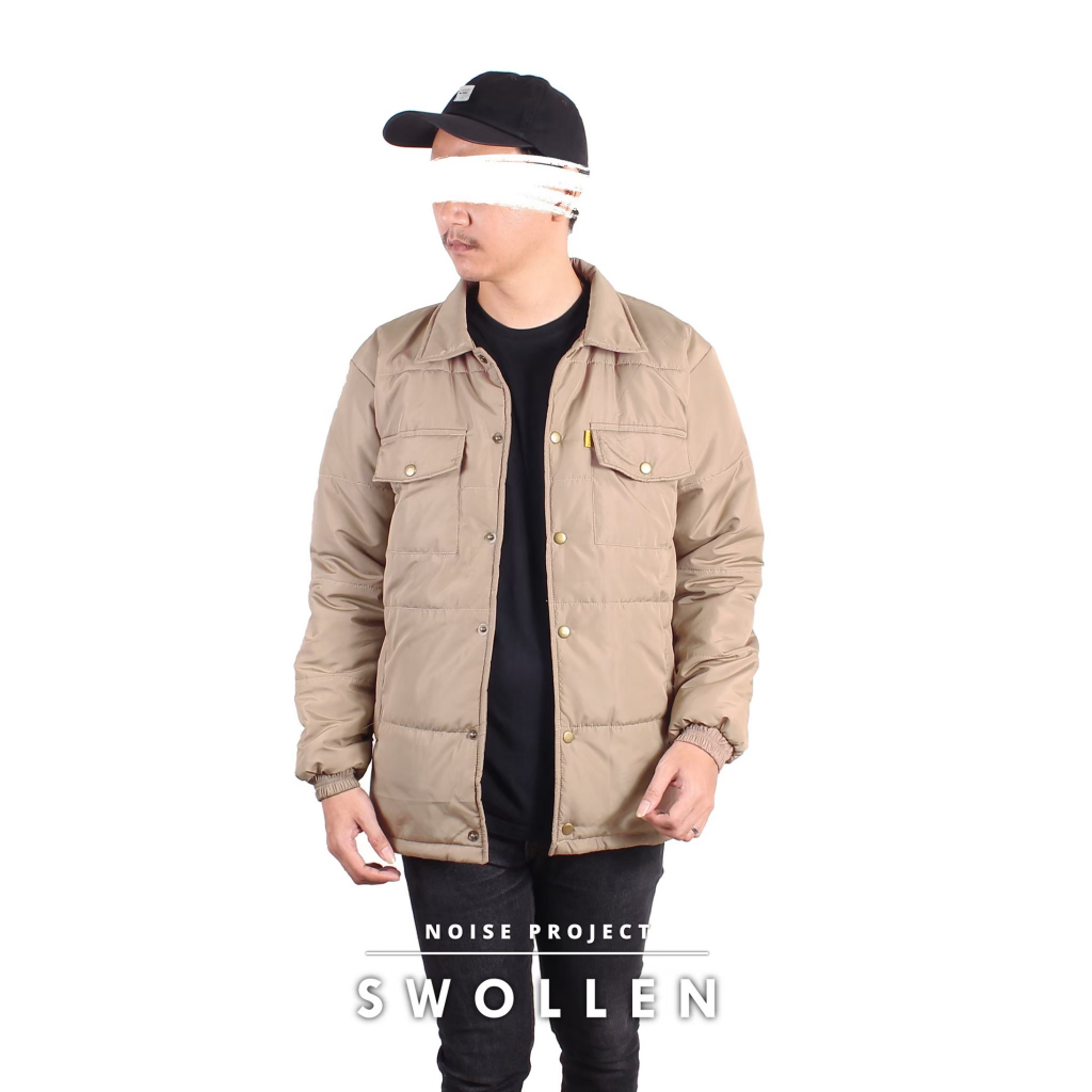 NOISE - Jaket Puffer Pria Swollen Origininal RJN Taslan Premium - Jaket Taslan Tebal Original Distro