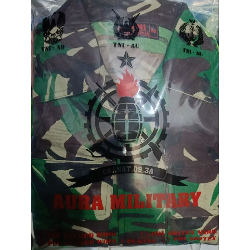 Baju PDL TNI AD bahan Velbed Sritex 888