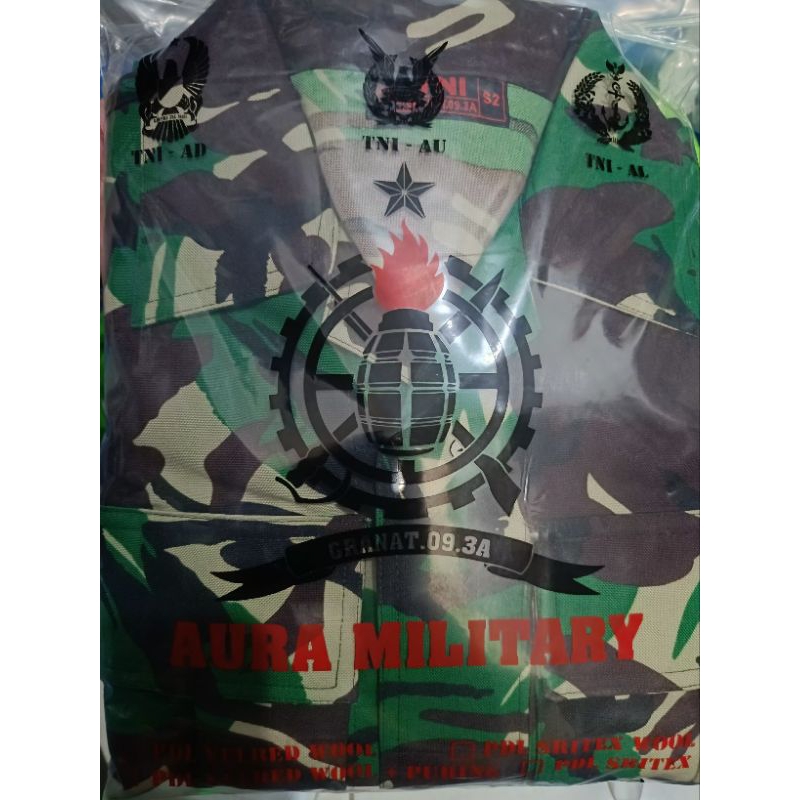 Baju PDL TNI AD bahan Velbed Sritex 888