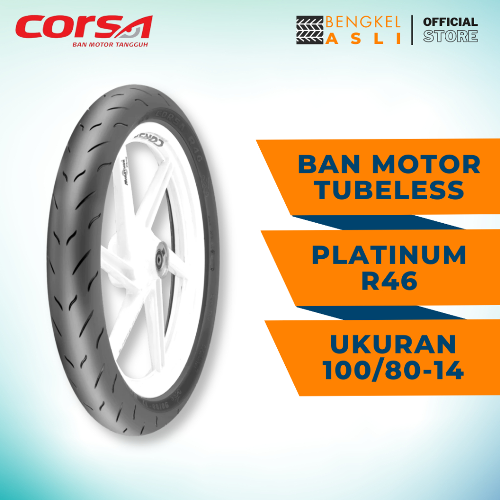 Ban Motor CORSA Platinum R46 Ring 14 100/80-14 Tubeless (TL)