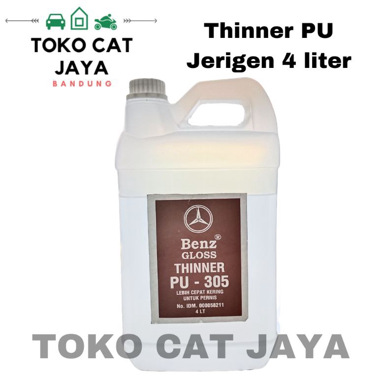 

KODE D5H3 THINNER PU BENZ GLOSS 4 Liter Pengencer cat Penghapus Cat Tiner 35