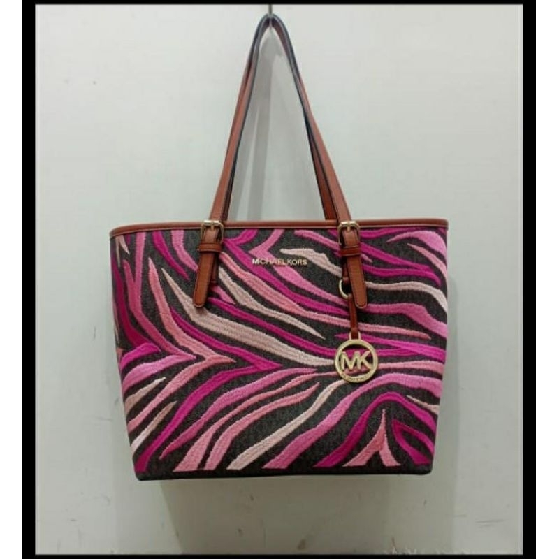 Tote Bag/Tas Michael Kors Zebra Pink