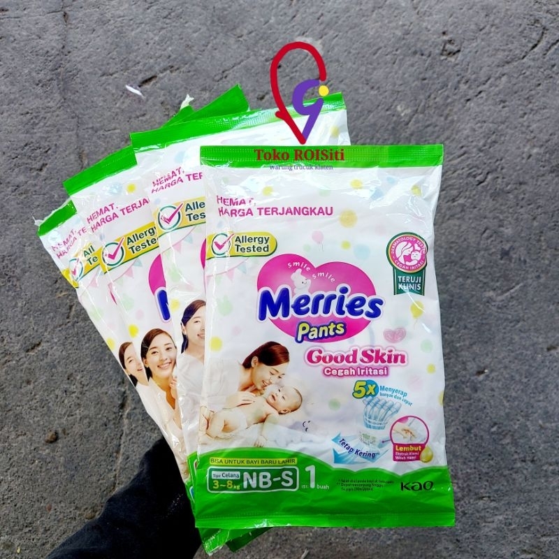 merries popok bayi diaper pampers sachet