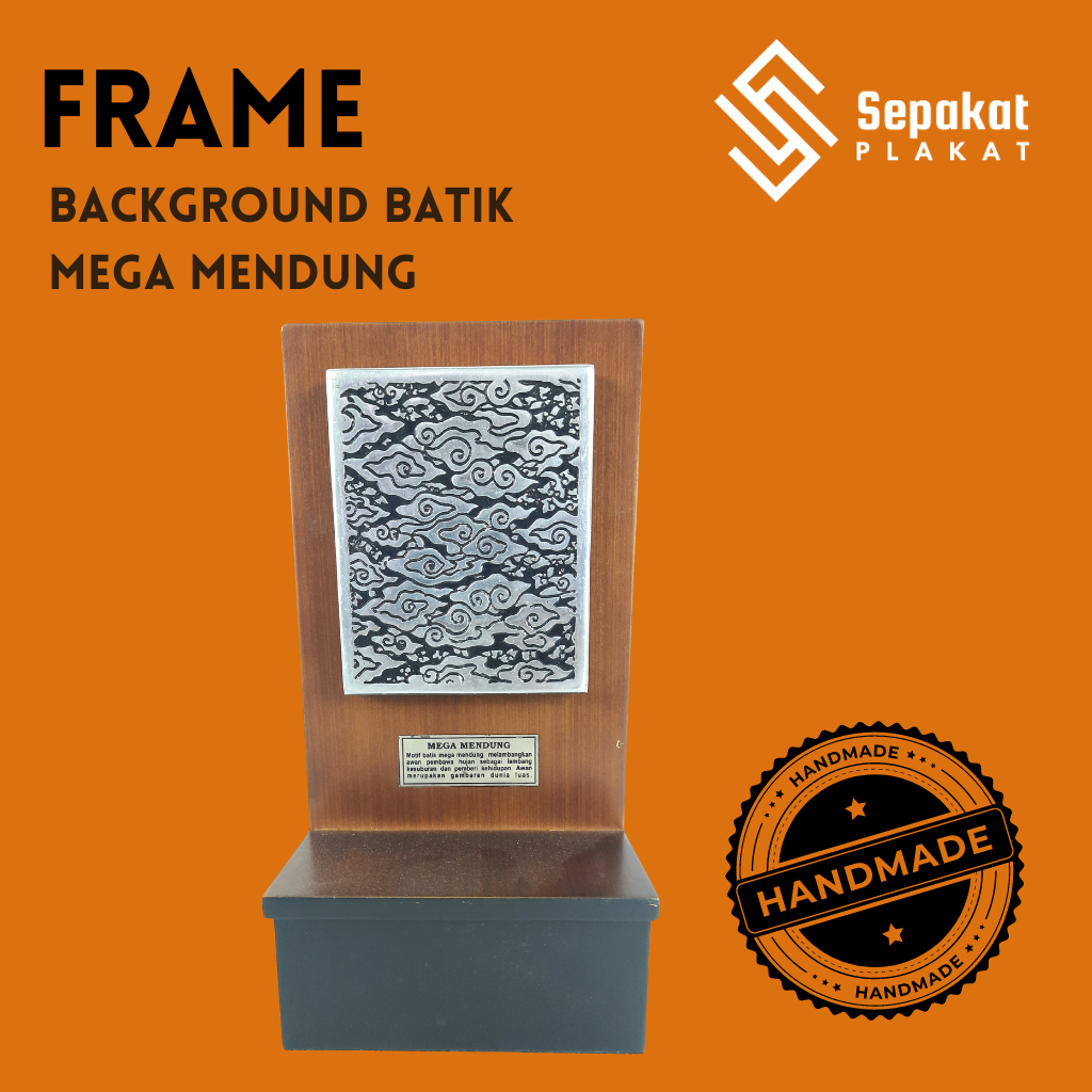 Plakat, Plakat Wayang, Plakat Custom+ box, Frame Wayang Background Batik