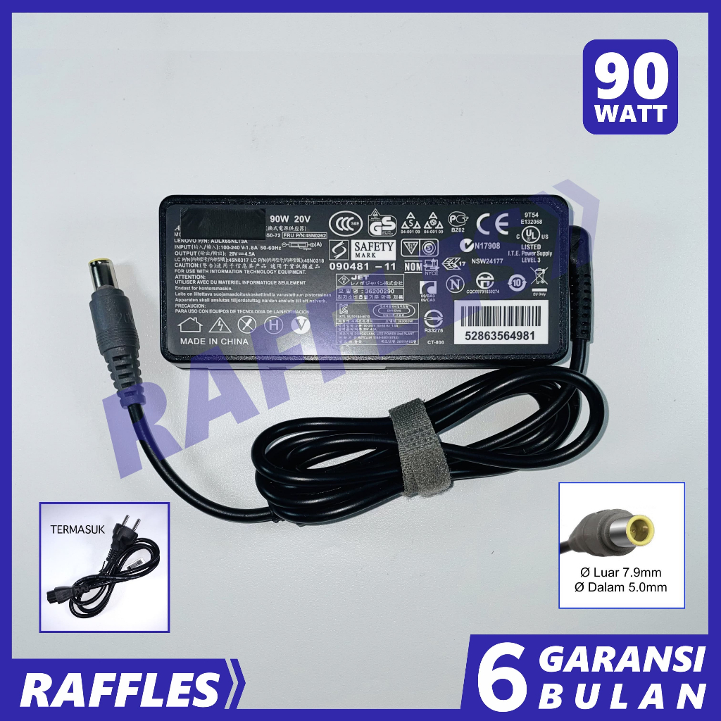 Adaptor Charger Lenovo Thinkpad X60, X60S, X60 Tablet, X61, X61S, X61 Tablet