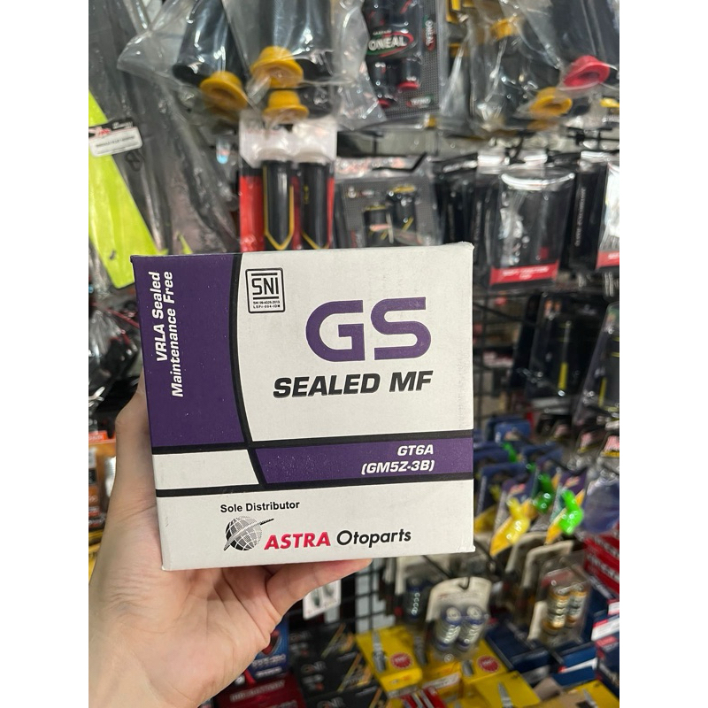 Aki GS GT6A (5 Ah) Jupiter, Vega, Mio, Shogun, Supra, Smash GT6A AKI KERING