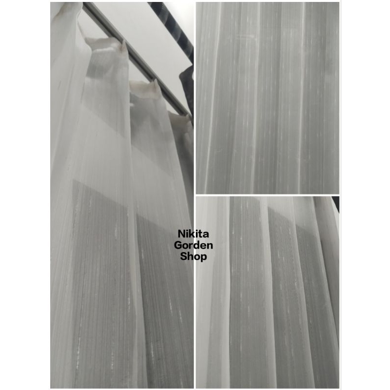 vitrase daleman/furing tebal import/kain siang serat bintik gold/silver