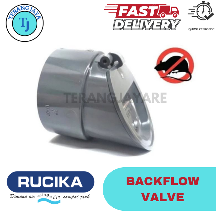 Backflow Valve 1,5 2 2,5 3 4 6 Inch RUCIKA - Tutup Pipa Anti Tikus Serangga Anti Banjir