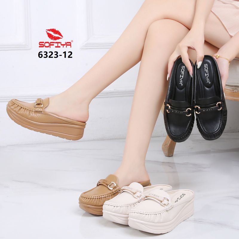 sandal wedges bustong wanita sofiya 6323-12