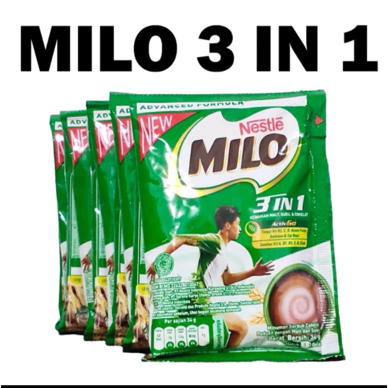 

milo ovaltine 3 in 1 jumbo 34gram sachet isi 10