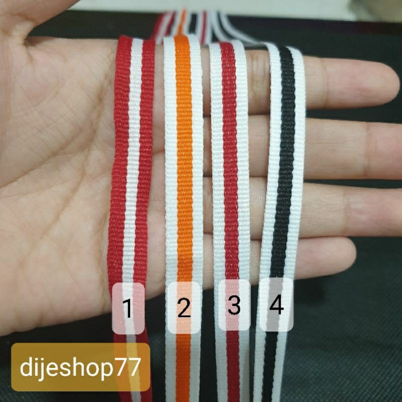 Pita Selvedge list 1cm per meter/ name tag,paperbag 1 cm / pita kain / pita salur warna