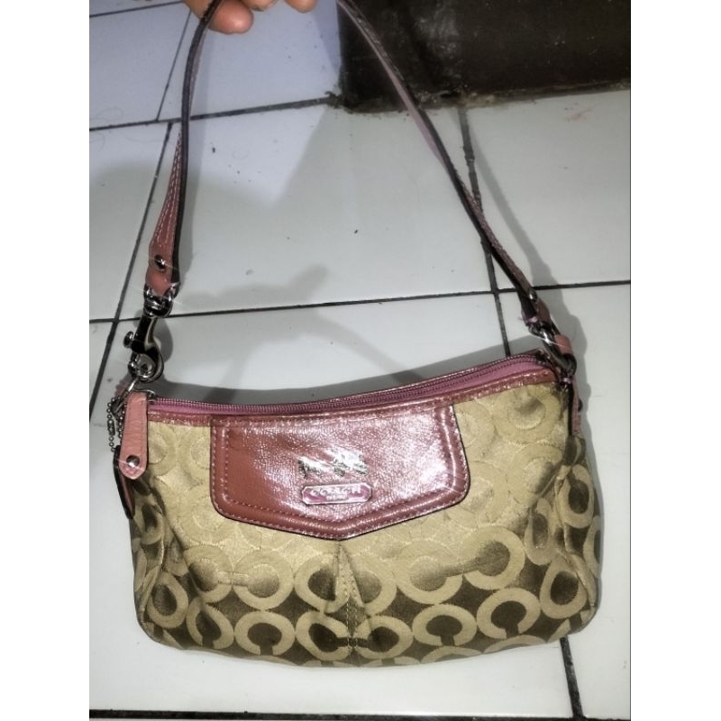 mini COACH kanvas mix kulit asli.preloved.baca deskripsi ya