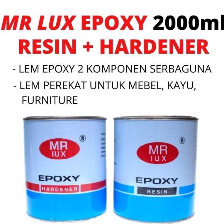 

Lem EPOXY Resin Hardener MR LUX Kemasan 1 Kg Kaleng KODE Y2L1