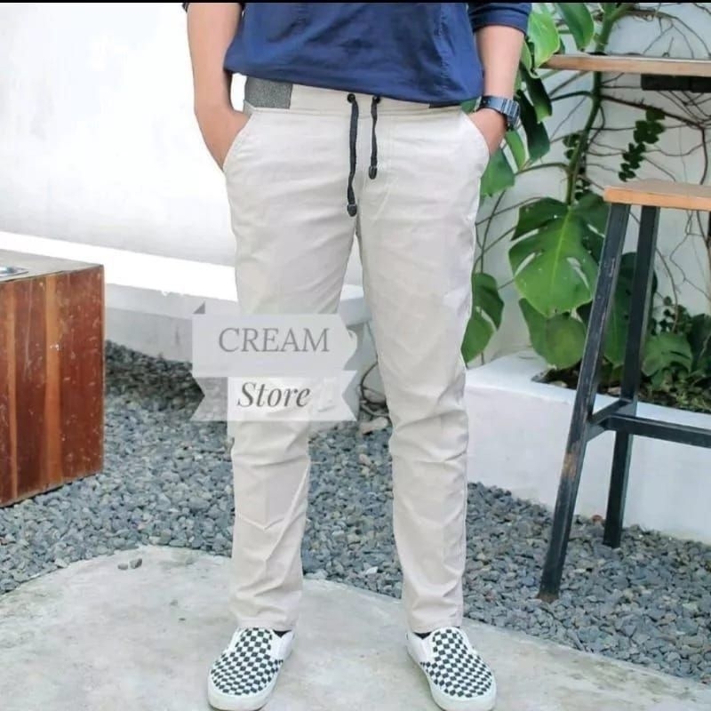 CELANA PANJANG PRIA CHINOS KARET PINGGANG