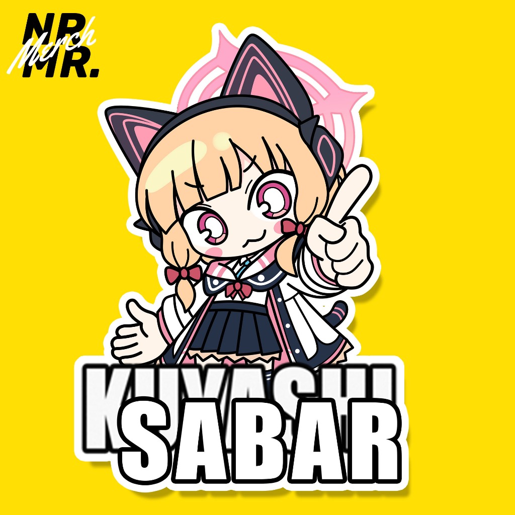 

Stiker Saiba Momoi KSABAR Blue Archive Chibi Anime Sticker