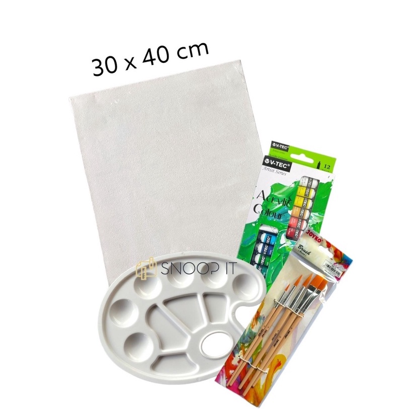 

KODE B8P Paket Melukis Lengkap Set 4 in 1Jumbo Set Kanvas 3x4 Kuas Palet dan Cat Acrylic Set SHSNP