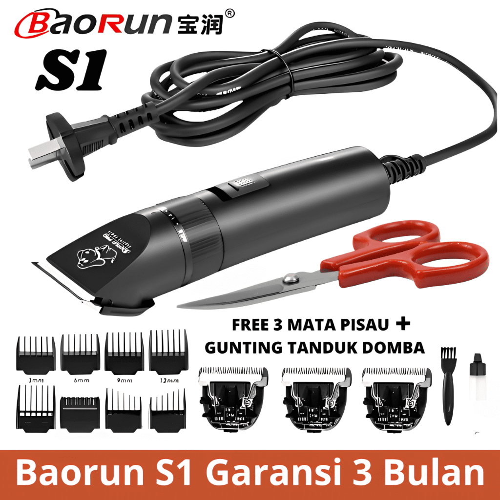 BAORUN S1 PRO 100% ORIGINAL - Alat Cukur Bulu / bulu domba / anjing / Kucing - alat cukur bulu domba