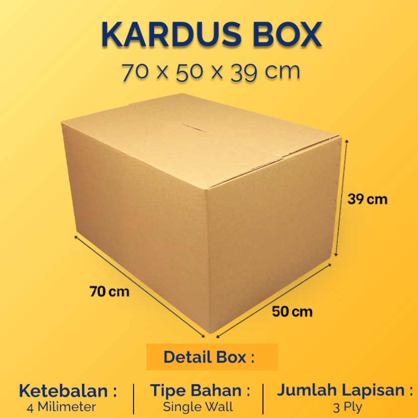 

HJ6 Kardus Karton Box Besar 7x5x39 CM Dus Packing Pindahan Tebal Kokoh Jumbo Polos