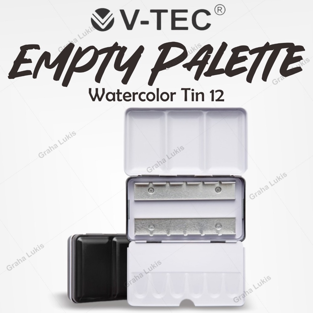 

KODE P5U5 Empty Palette Watercolor Tin 12 HP Empty Box