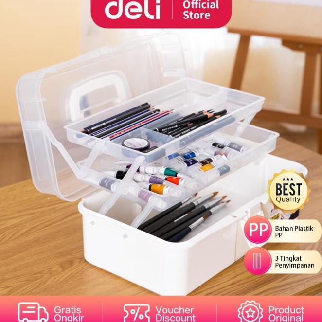 

KODE W1C2 Deli Large Art Toolbox Kotak Peralatan Seni 682 6833