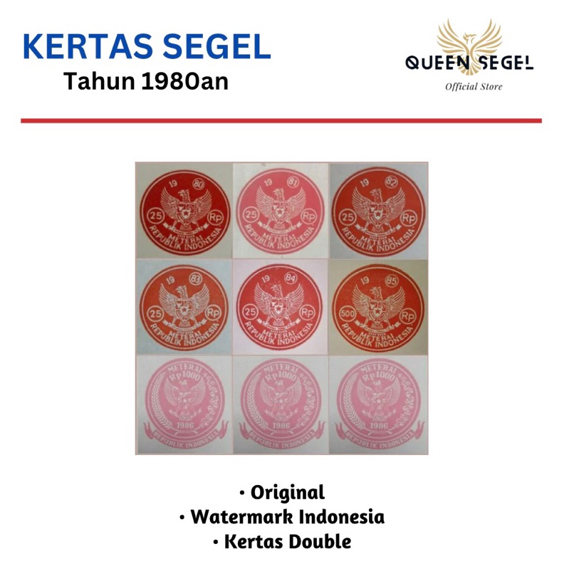 

KODE W2Q8 BISA COD Kertas Segel Tahun 198 1981 1982 1983 1984 1985 1986 1989 Double Slide Asli Original