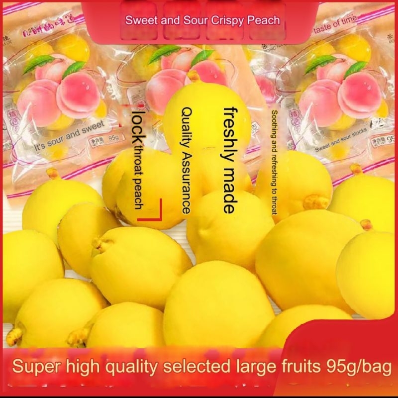 

Crunch Peach BUAH PEACH KUNING Manisan Buah Persik Candy Food Camilan Manis Camilan Cemilan Makanan