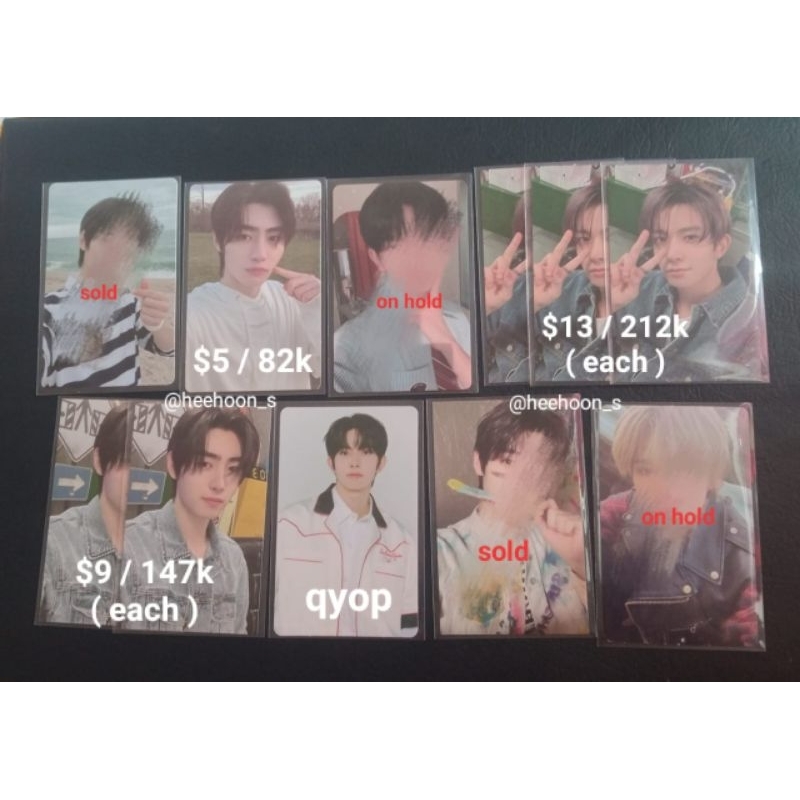 pc enhypen sunghoon heeeseung 3rd enniv anniv photocard anniversary enniversary dark blood db wv wev